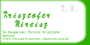 krisztofer mireisz business card